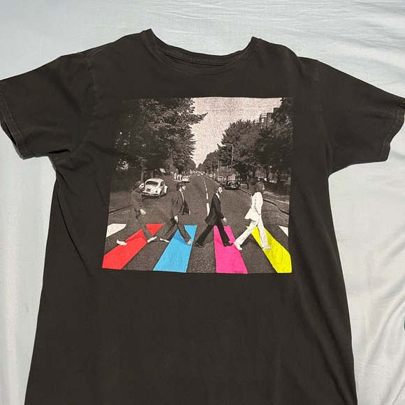 T-shirt The Beatles Abbey Road Noir Taille L Homme - 100% Coton, Neuf Sans étiquette